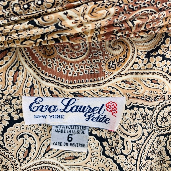 Eva Laurel New York vintage Blouse Petite Size 6 - Picture 7 of 8